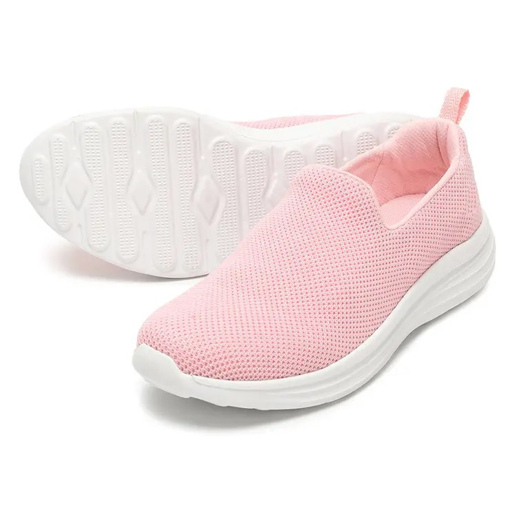 China New Fashion Style Hot Sales Men Women Sneakers Knitted Fabric Lightweight  Casual  Shoes Men Featured Image