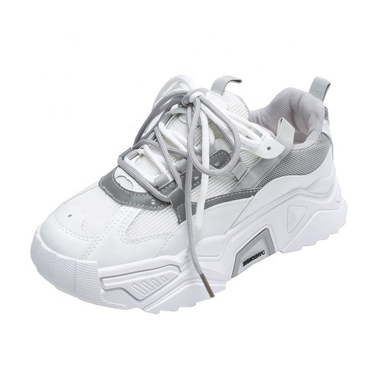 Lace-up High Quality New Fashion Anti Slip Casual Zapatos Mujer Platform Mesh Walking Sneakers Sport Shoes